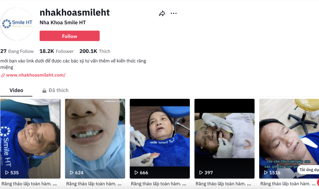 CÓ NÊN LÀM TIKTOK MARKETING CHO PHÒNG KHÁM NHA KHOA?
